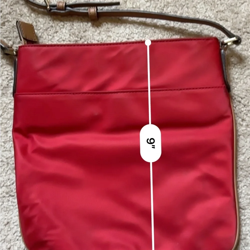 Michael Kors nylon travel Cherry Red Crossbody Bag